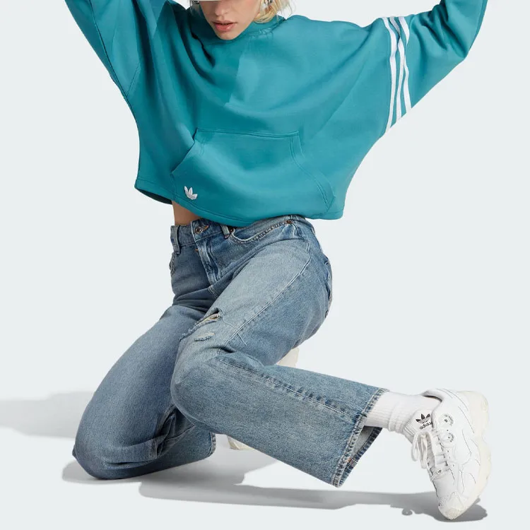 Adidas Originals Sweatshirt Women's Arctic Ocean Blue-4