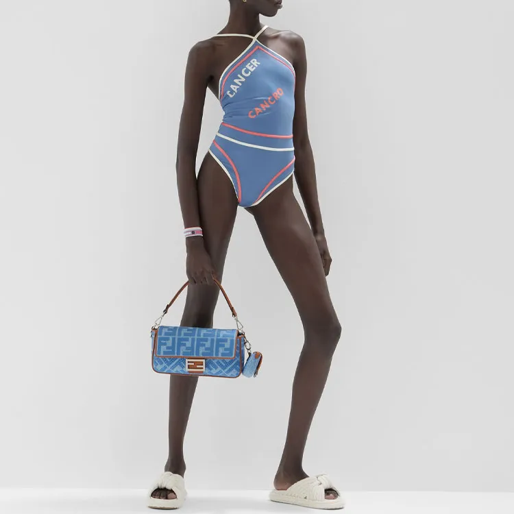 FENDI One piece Swimsuit Women's Blue-3