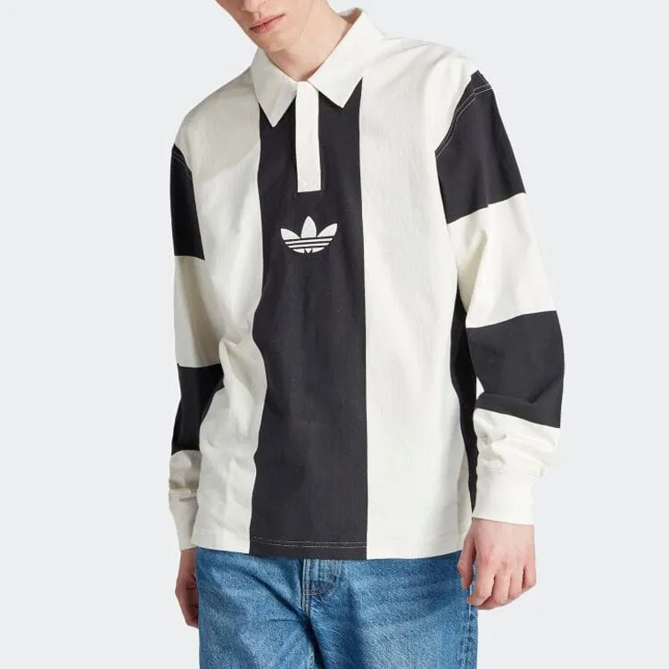 adidas originals Men's Hack Rugby Long Sleeve Tee Black-3