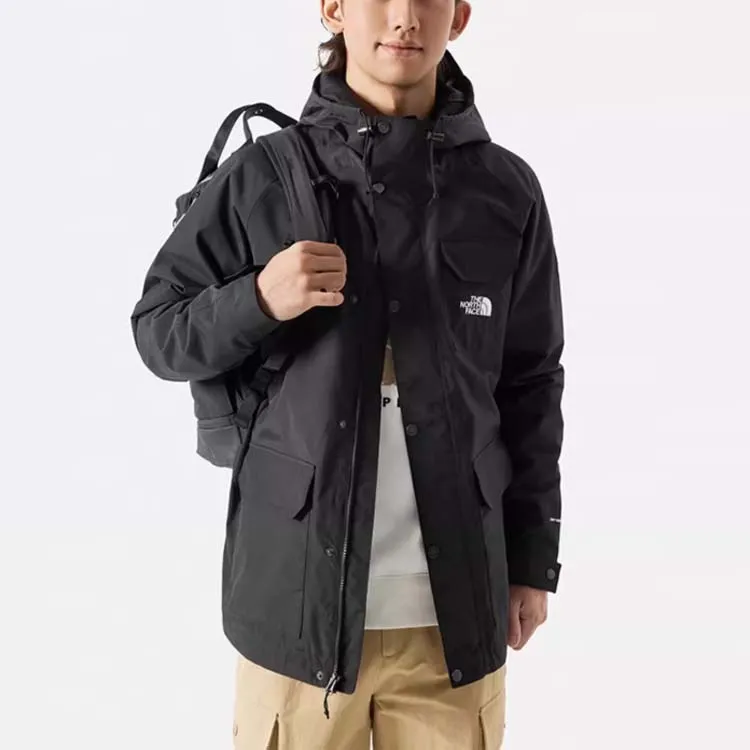 THE NORTH FACE City Outdoor Collection Hiking Waterproof And Windproof Windbreaker Jacket Men's Black-2