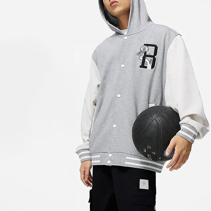 LiNing Badfive Sweatshirt Unisex Heather Gray Heather Gray Tile Gray-2