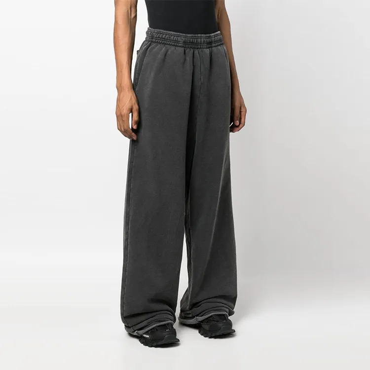 Vetements Knitted Sweatpants Unisex Charcoal Gray-4