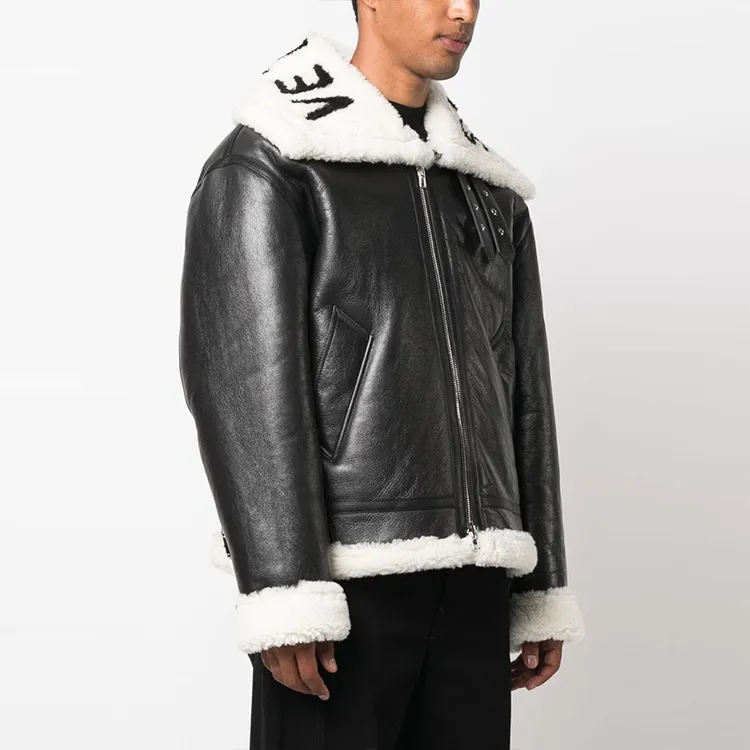 Vetements Leather Jackets Unisex Black-3