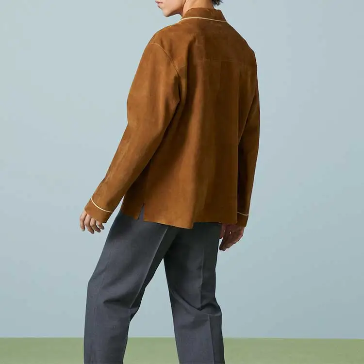 GUCCI FW23 Leather Jacket Men's Brown-2