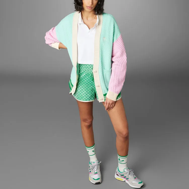 Adidas Originals SS23 Adicolor 70s Retro Series Knitwear Women's Simple Green-3