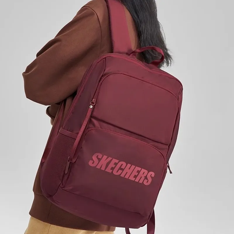 Skechers Fabric Backpack Unisex Burgundy-6