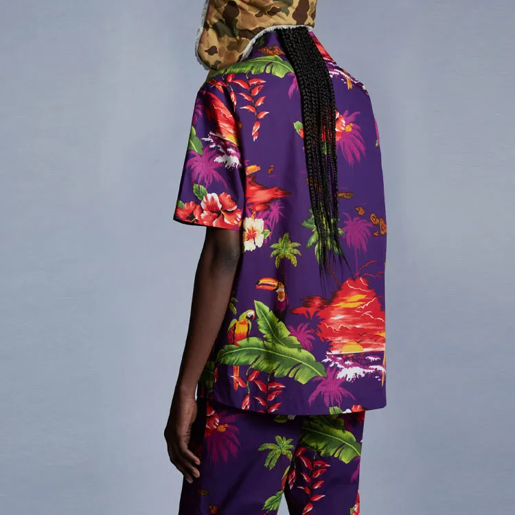 Moncler X Palm Angels Hawaiian Print Short Sleeve Shirt-3