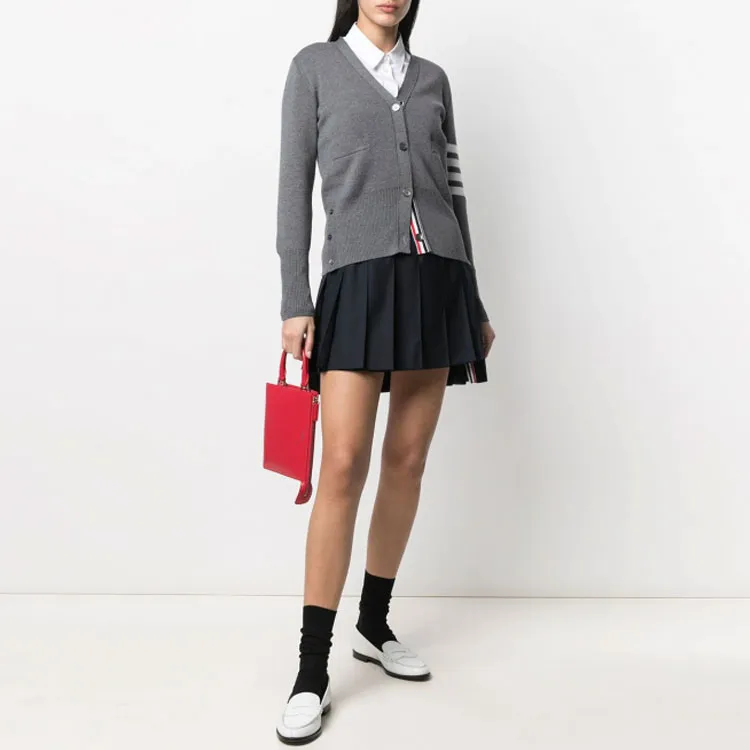 THOM BROWNE Pleated Mini Skirt-3