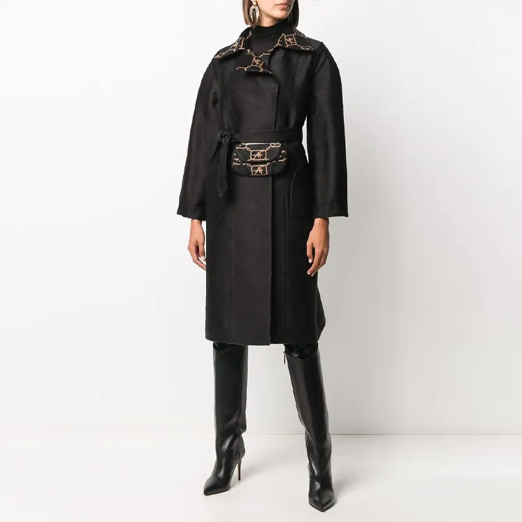 ALBERTA FERRETTI Coats Women's Black-4
