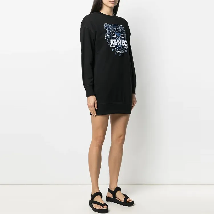 KENZO Long Sleeved Dresses Women's Black-5