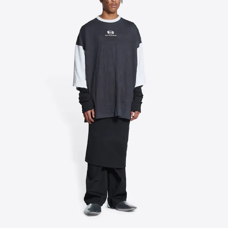 Balenciaga Unity 3/4 Sleeve Oversized T Shirt-4