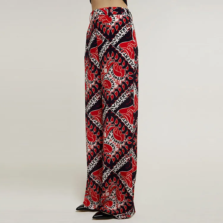 Valentino Knitted Sweatpants Women's Red-3