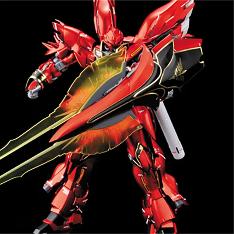 BANDAI MG 1 100 Mobile Suit Gundam Unicorn MSN 06S Sinanju Plated Version Model Kits 18cm-2