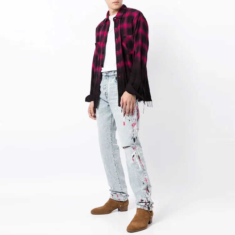 AMIRI Paint Splatter Straight Leg Jeans-1