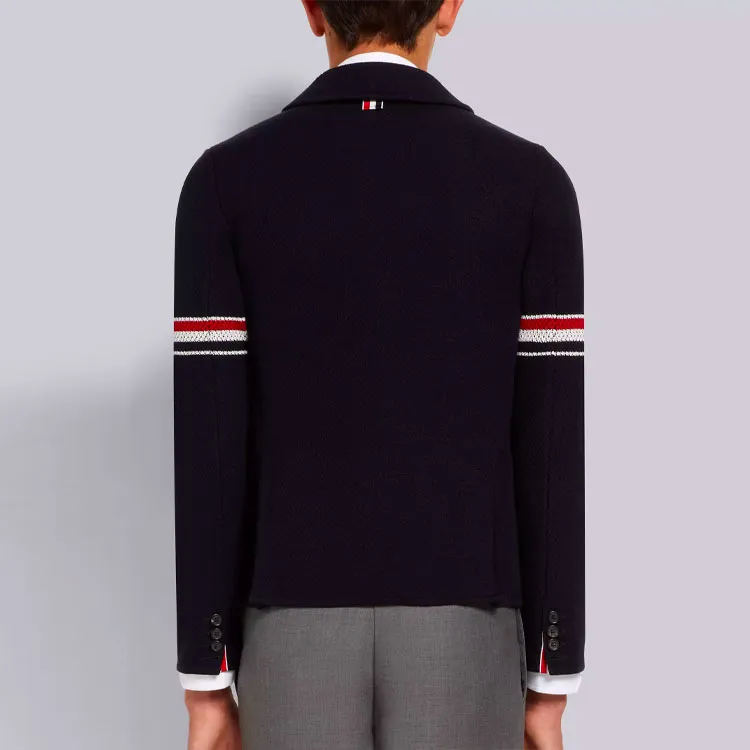 THOM BROWNE Jackets Men Navy Blue-3