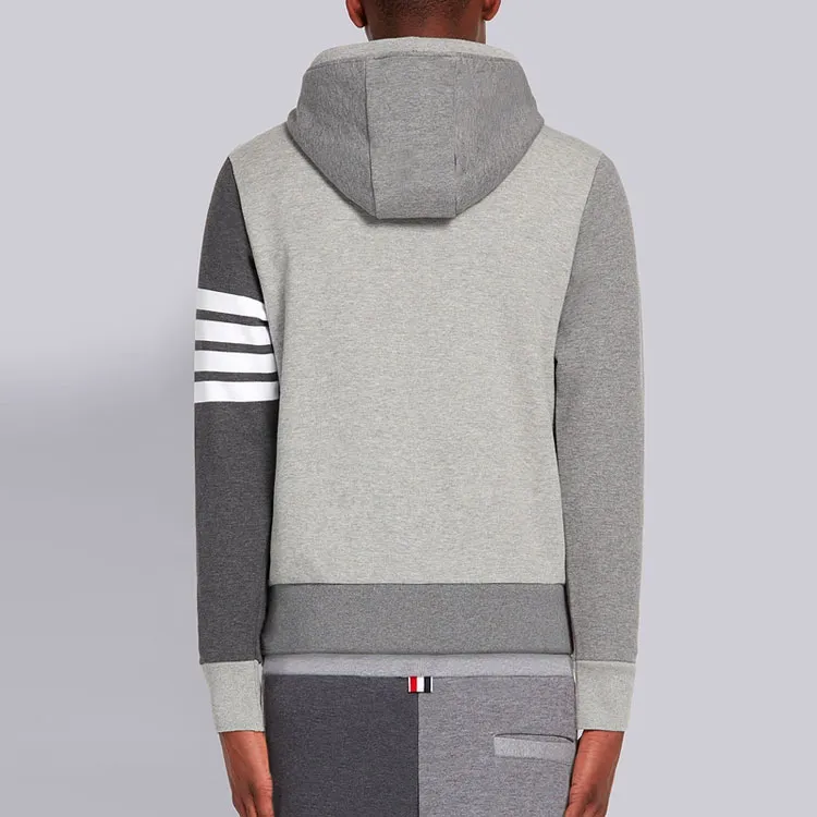 THOM BROWNE Panelled Drawstring Hoodie-4