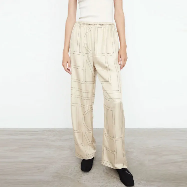 TOTEME Monogram Silk Pyjama Trousers-2