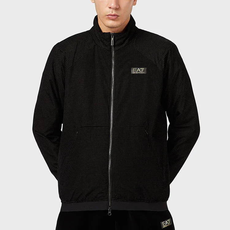 EMPORIO ARMANI Dot Stand Collar Puffer Jacket Men's Black-3