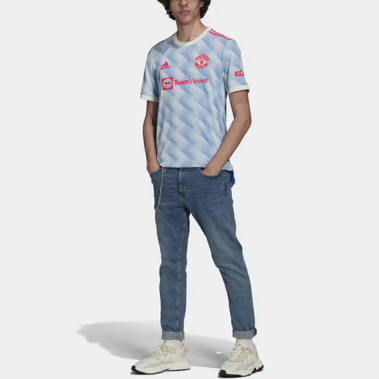 Adidas MANCHESTER UNITED THEATRE OF DREAMS Soccer Jerseys Men Blue-5