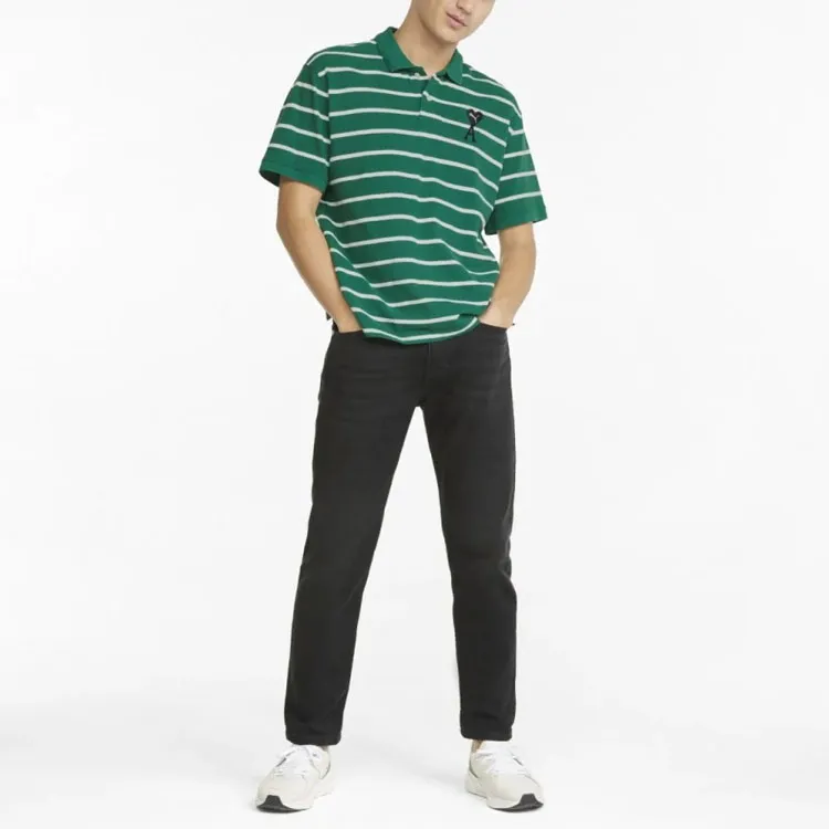 Amiparis X PUMA X Ami Co Branded Series Polo Shirts Men Verdant Green-4