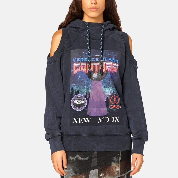 VERSACE JEANS COUTURE Cut out Sleeve Hoodie-3