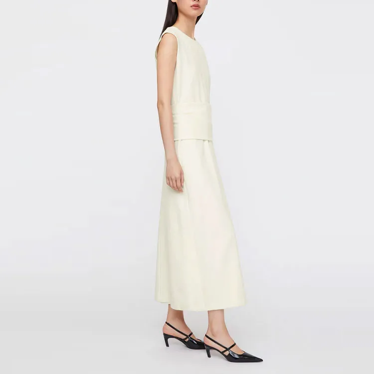 TOTEME Sleeveless Dresses Women's Beige-3