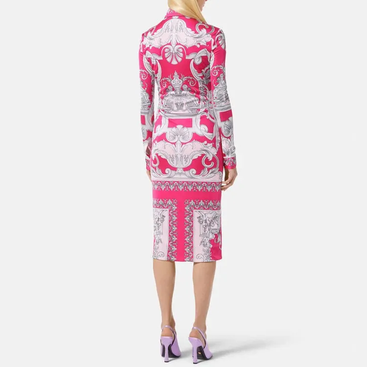 FANSIZHE VERSACE FW22 Long Sleeved Dress Women's Pink-2