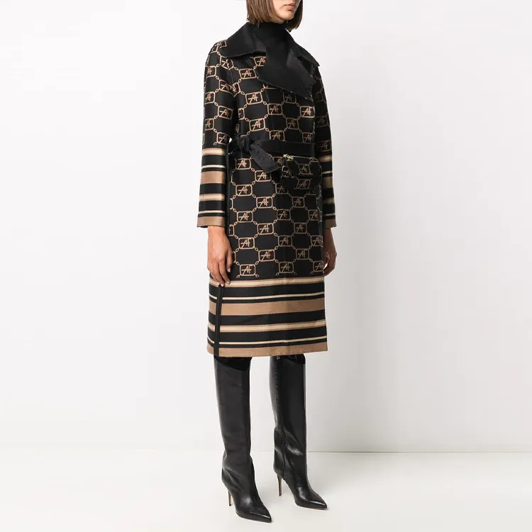 ALBERTA FERRETTI Coats Women's Black-5