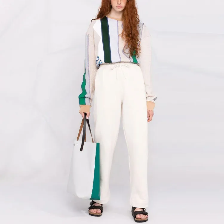 GANNI Knitted Sweatpants Women's White-1