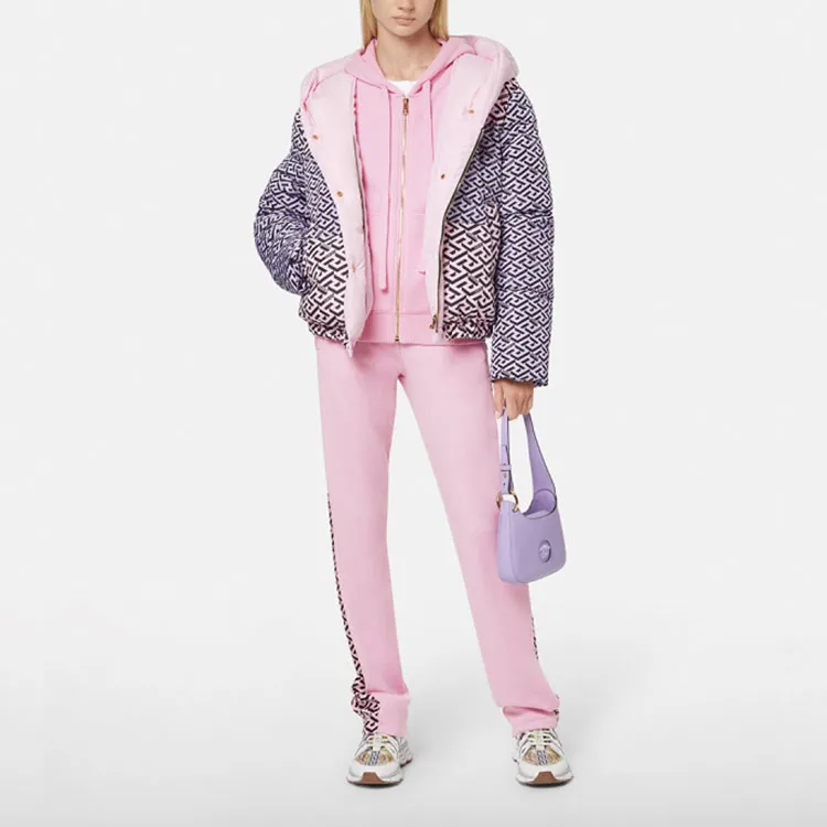 VERSACE SS22 Knitted Sweatpants Women's Pink-1