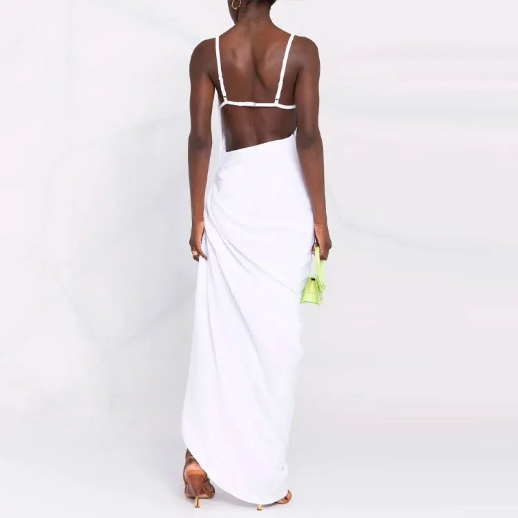 Jacquemus La Robe Saudade Longue 'White'-2