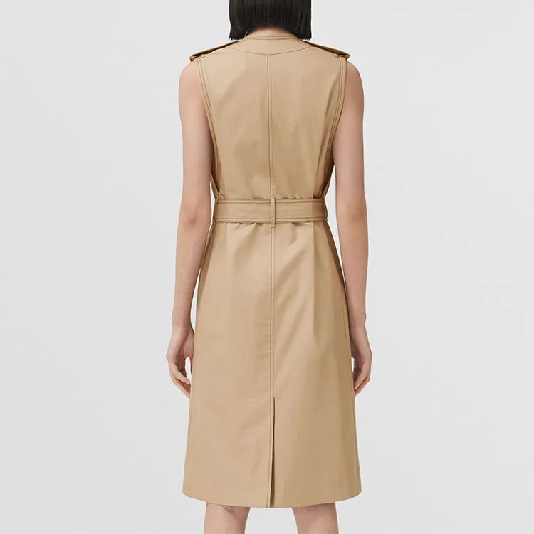 Burberry Sleeveless Dress Women's Tawny-2
