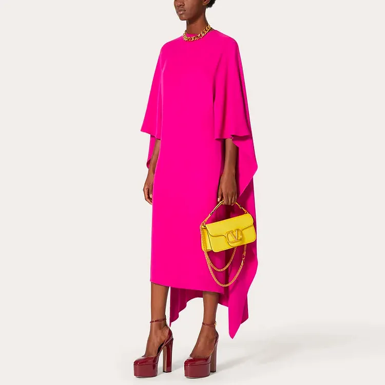 Valentino Short-Sleeved Dresses Women's Rose Red-3