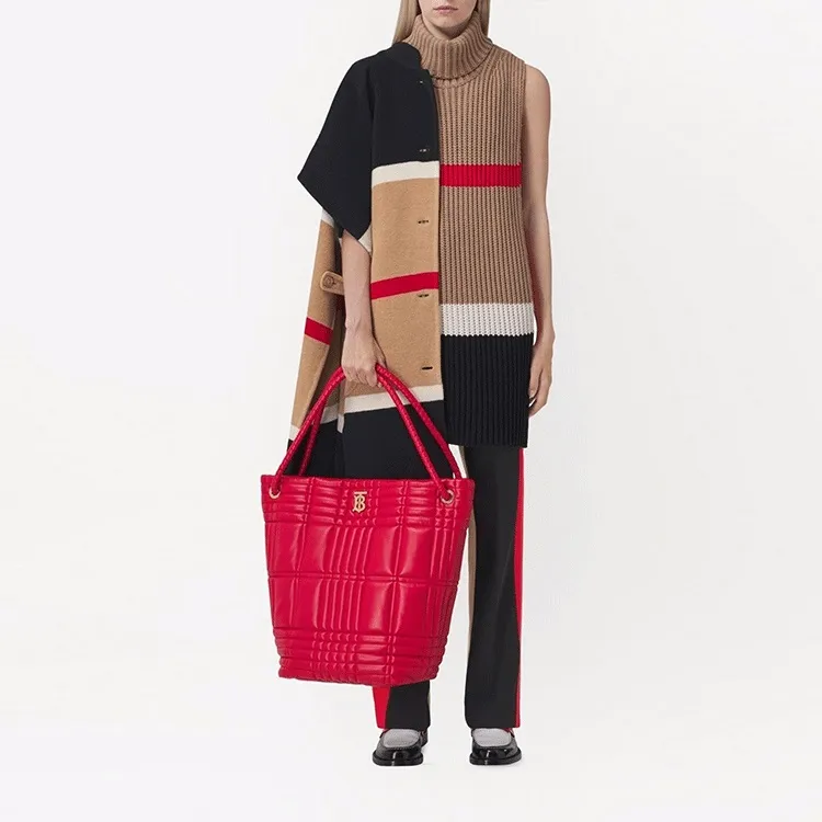 Burberry Colour Block Grain De Poudre Tailored Trousers 'Black'-2