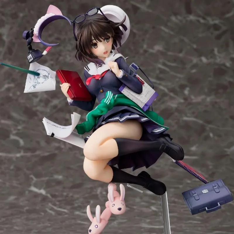 MAX Factory Megumi Kato Passerby Main Character School Uniform Figure Includes Base Scale Figures 21cm-2