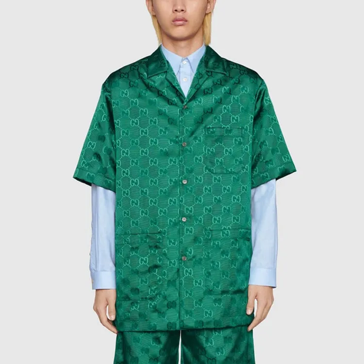 GUCCI Gg Canvas Nylon Bowling Shirt-2