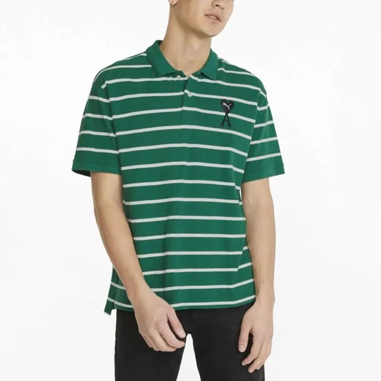 Amiparis X PUMA X Ami Co Branded Series Polo Shirts Men Verdant Green-2