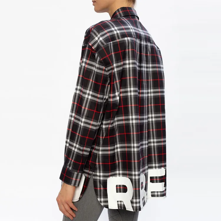 Burberry Shirts Women's Red Plaid-3