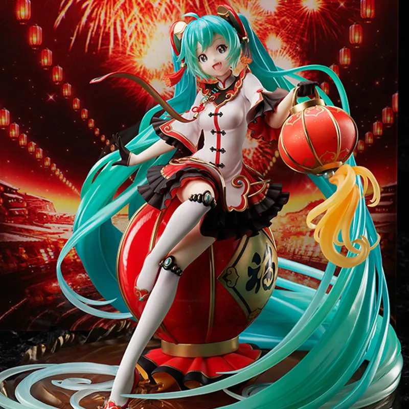 FURYU Hatsune Miku Vocaloid 2021 Spring Festival Ver. 24.5cm With Base Bonus Gifts-1
