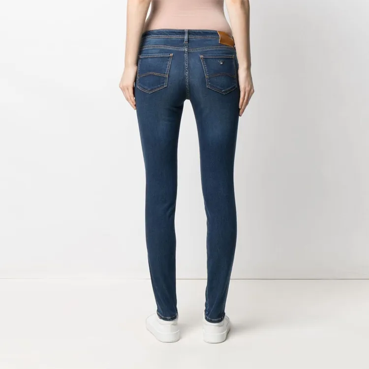 EMPORIO ARMANI SS21 Denim Trousers Women's Blue-3