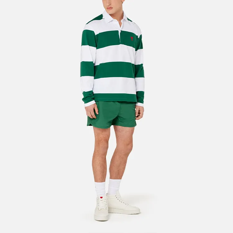AMIPARIS Polo Shirts Men White Green Multicolor-1