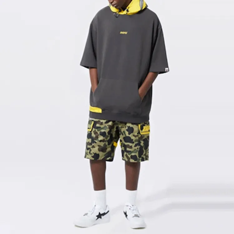 A BATHING APE A BATHING APE In Transit Shark Short Sleeve Pullover Hoodie-8