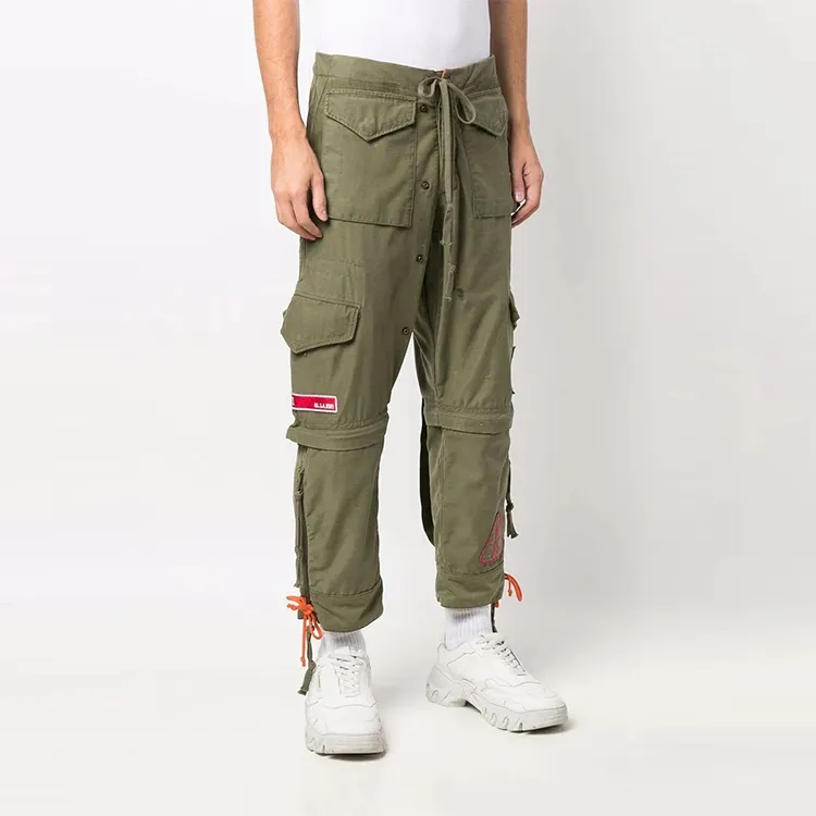 GREG LAUREN Cargo Pants Unisex Green-5