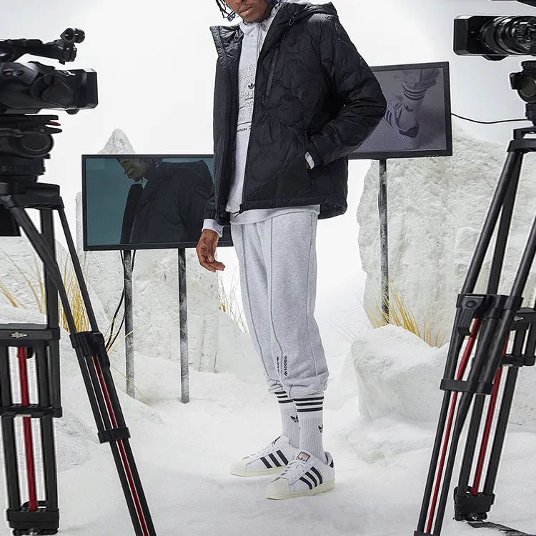 Adidas Originals Down Quilted Puffer Down Jackets Men Black-4