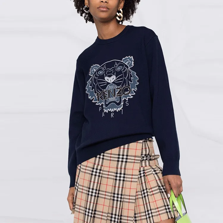 KENZO FW21 Fitted Sweater Women's Blue-4