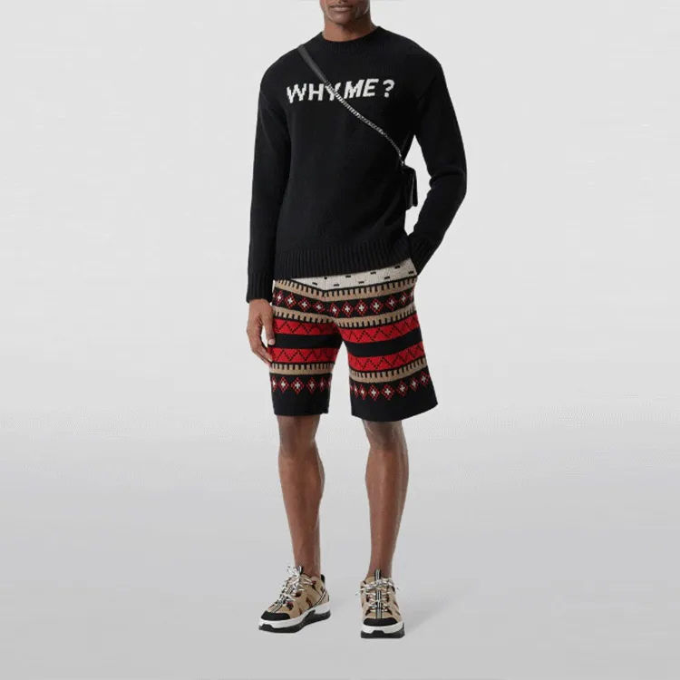 Burberry Cashmere Sweaters Men Black-2