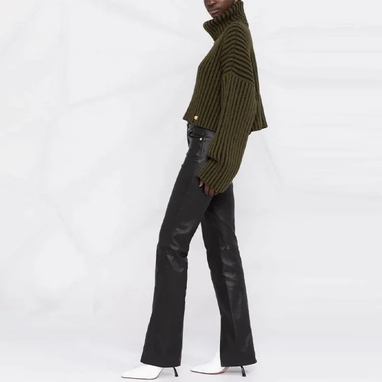BALMAIN FW21 Loose Fit Sweater Women's Green-3