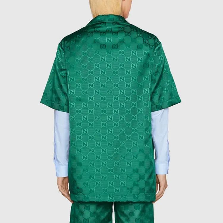 GUCCI Gg Canvas Nylon Bowling Shirt-3