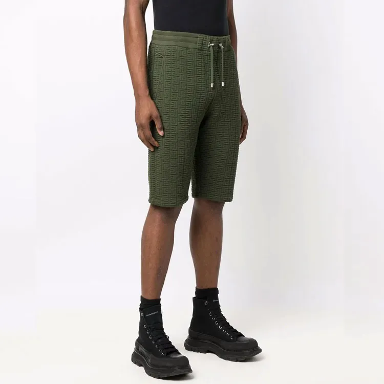 BALMAIN Monogram Textured Bermuda Short-3