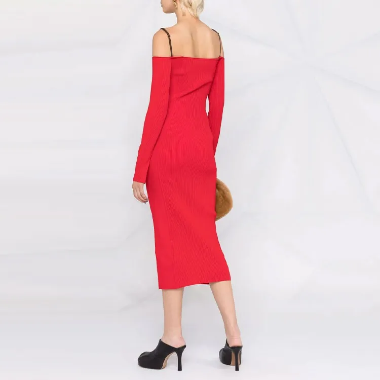 Jacquemus Sleeveless Dresses Women's Red-2